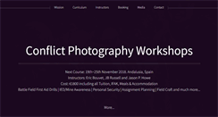 Desktop Screenshot of conflictphotographyworkshops.com